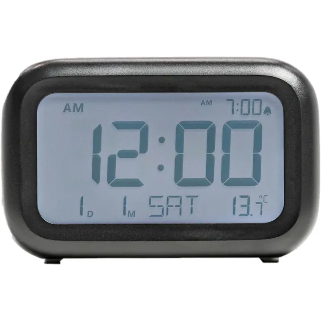 YUCONN Digitale Wekker - Kinderwekker - Alarm Klok - Wekker Kinderen Inclusief Batterijen - Achtergrond Verlichting - Reiswekker - Weekendmodus, Temperatuurmeter- Zwart