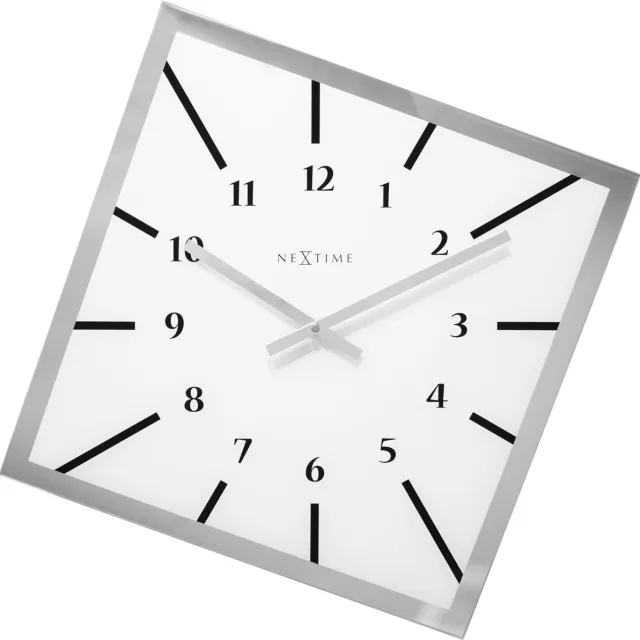 NeXtime Klok Wit, Zwart , Zilver