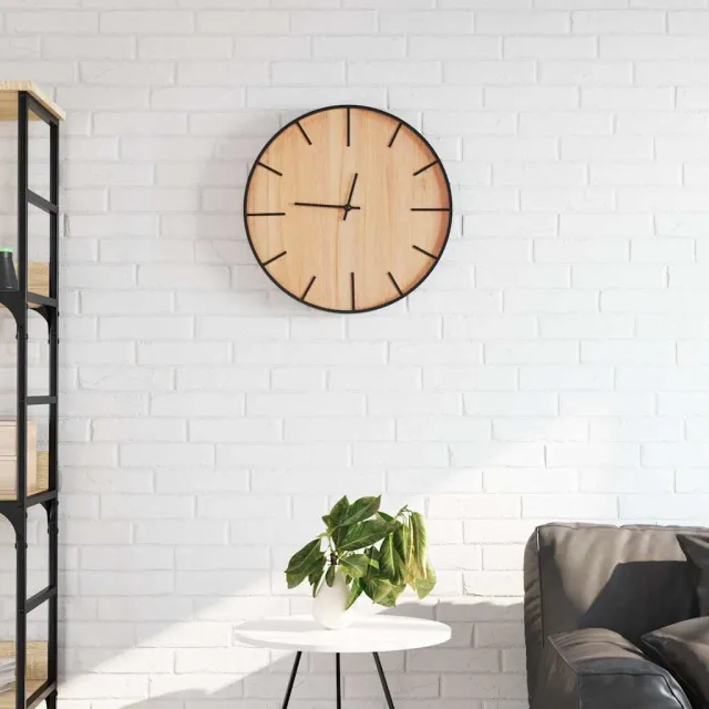 vidaXL Wandklok Ø39 cm ijzer en bewerkt hout bruin, foto 2