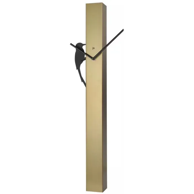 Just a Minute Woody Woodpecker klok goud / met zwarte bewegende vogel 65cm x6 cm