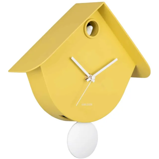Karlsson Wandklok Cool Retro - Goudgeel - 7.5x25.5x25.8cm - Wandklok Modern