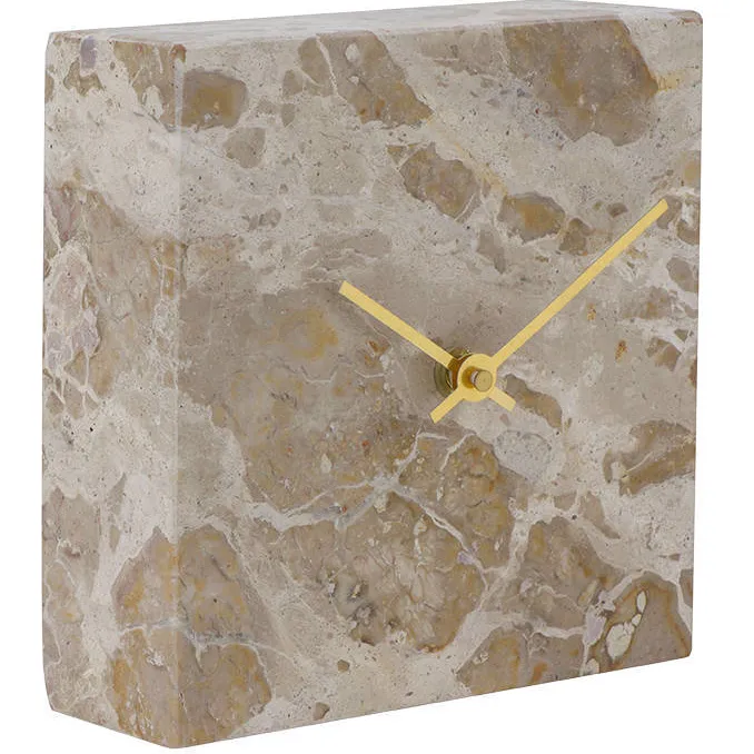 Mirrors and more Blok tafelklok warm beige