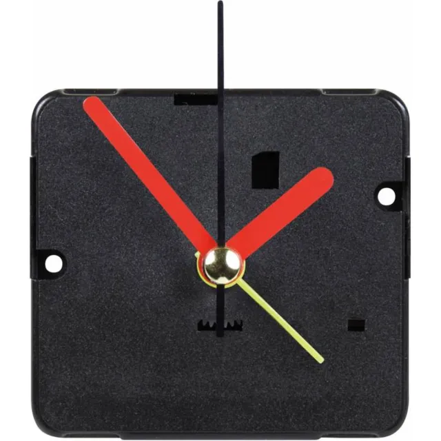 Sintron Quartz klokmechanisme met wijzers en wekker-functie - Zwart - Op AA batterij