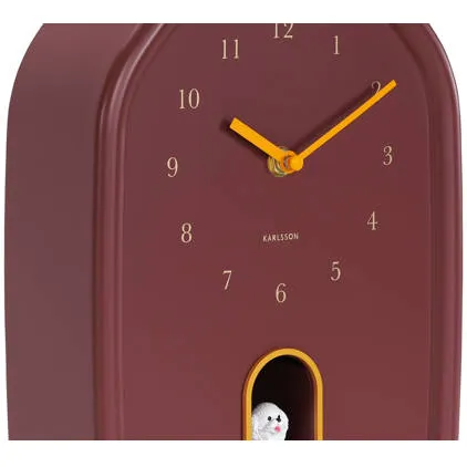 Karlsson Modern Doggy wandklok burgundy rood, foto 5