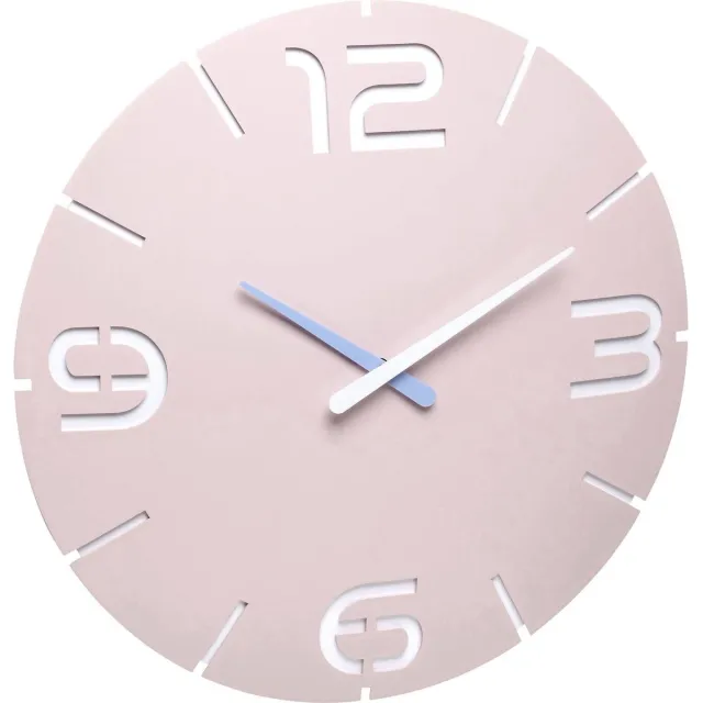 TFA Dostmann 60.3536.16 Wandklok Zendergestuurd 35 cm x 3.5 cm Roze Zwart