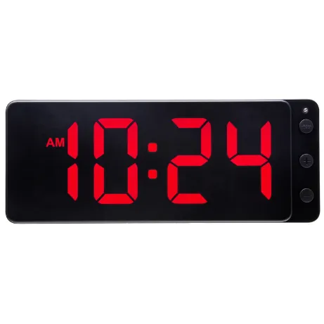 Nextime Tafel-/wandklok 27,2 x 10,8 x 3 cm - LED - ABS 'Digitale klok' zwart, foto 2