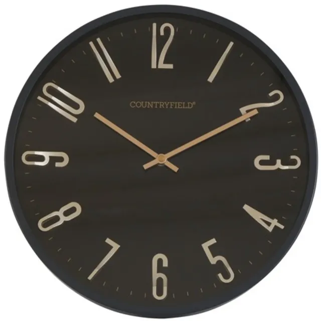 Countryfield wandklok-Copper 3d- grijs-35 x 35 x4.1 cm