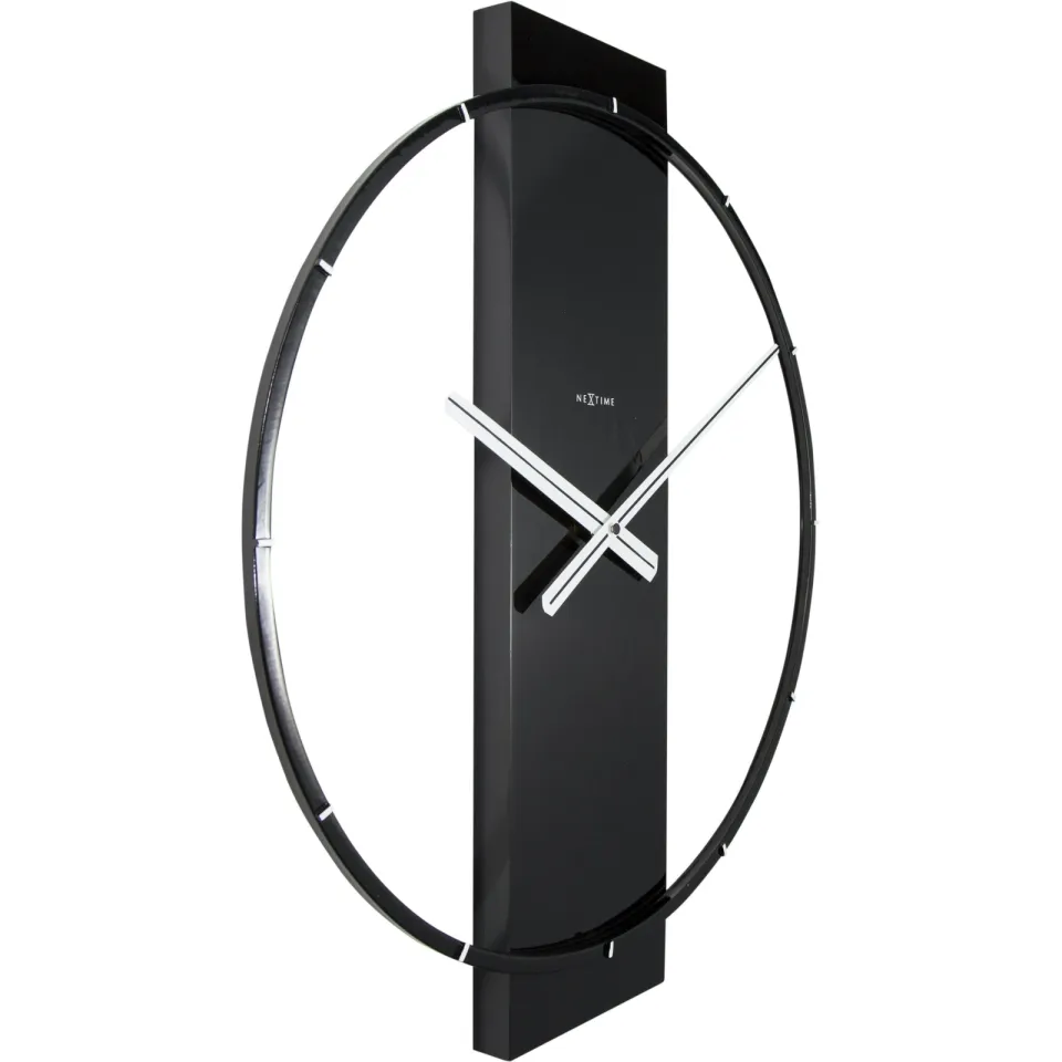 Nextime Wandklok - 50,8 x 58,2 x 4,3 cm - Hout/Staal, foto 2