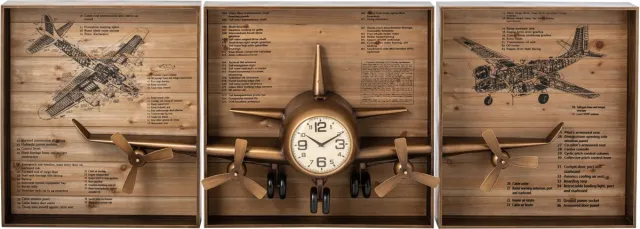 J-Line wandklok - metaal - goud