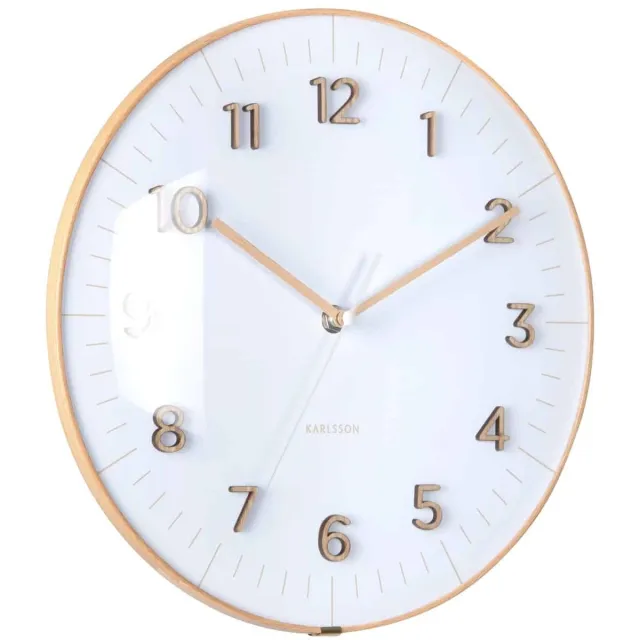 Karlsson Wandklok Esencia Dome - Wit - Ø30cm - Wandklok Modern
