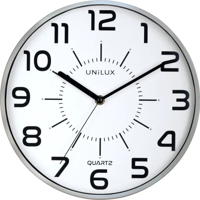 Unilux Pop klok - grijs - Ø 28 - rond - stil