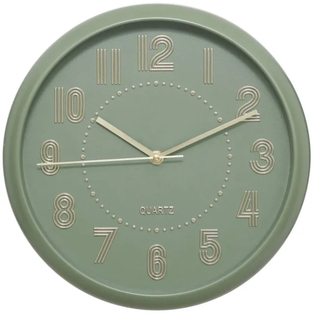 Atmosphera Créateur d'intérieur® Design wandklok met kleurrijke wijzerplaat ALIZEE Vert olive