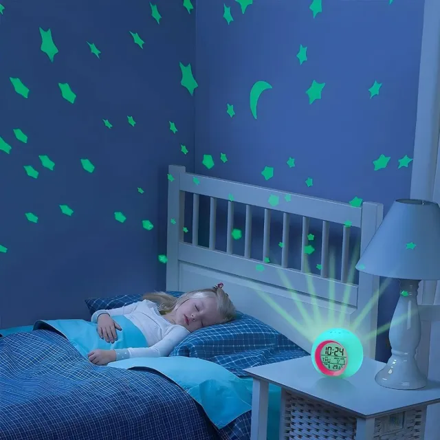 DiverseDeals DD Kinderwekker - Digitale Wekker Slaapkamer - Slaaptrainer Kinderen - 7 Kleurig Veelkleurig