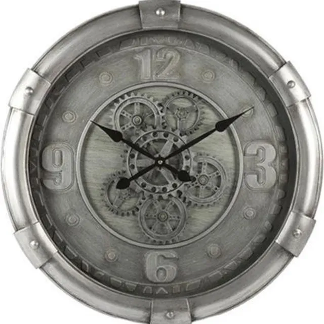 Non-branded Wandklok Darlington 62 Cm Staal Zilver
