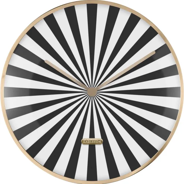 Karlsson Wandklok Candy Swirl Dome - Zwart - Ø40cm - Wandklok Modern
