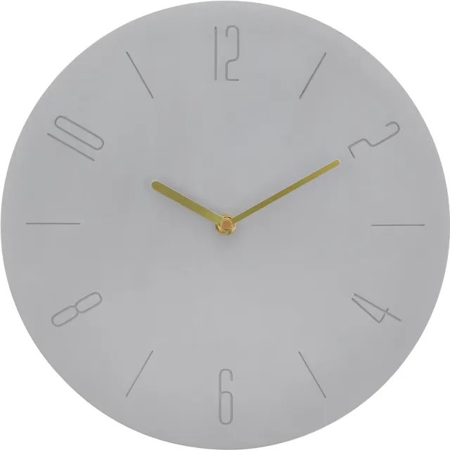 QUVIO Wandklok industrieel - Beton - Diameter 30 cm Grijs