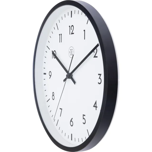 NeXtime nXt Easy Big – Wandklok – 30 cm – Plastic – Zwart/Wit – Stil