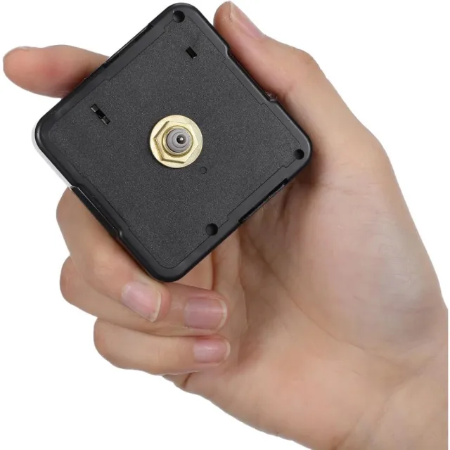 SSTRWGOOD Uurwerk voor Wandklok - Stille Quartz Mechanisme - Geschikt voor Dunne Klokken en Moderne 3D Wandklokken - Plastic Behuizing - Aslengte 1,7cm (Schroefdraad 1,1cm) - Batterij Aangedreven - 1 Stuk Zwart