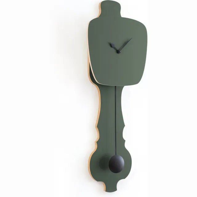 Kloq Wandklok Mist Groen (SE) & Diep Zwart Mist Groen & Diep Zwart