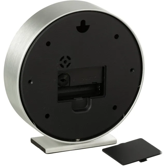 J-Line klok Wereldkaart - glas - wit/zwart - 2 stuks