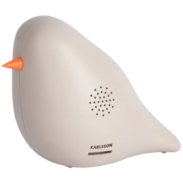 Karlsson Bird soundbox tafelklok warmgrijs
