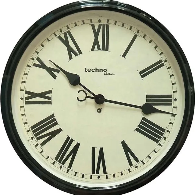 Technoline Techno Line WT 7050 Wandklok Kwarts 50 cm x 13 cm Zwart