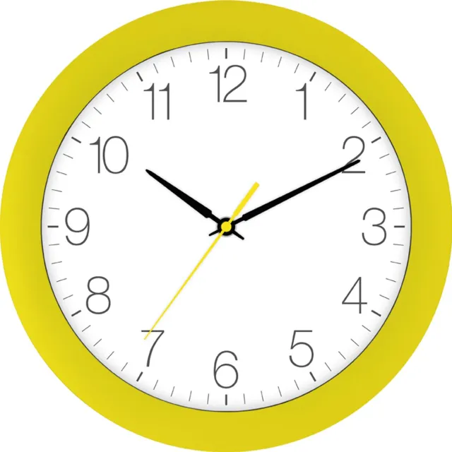 EUROTIME Tijdsein gestuurde wandklok, geel