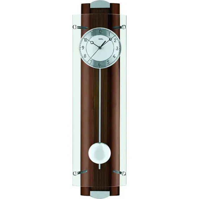 AMS 5259/1 - Klok - Glas - 17x66 cm - Bruin