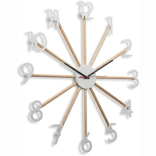 Home 3D Moderne Stille Wandklok Stracciatella - 60cm - Gemaakt in Nederland - Home Design
