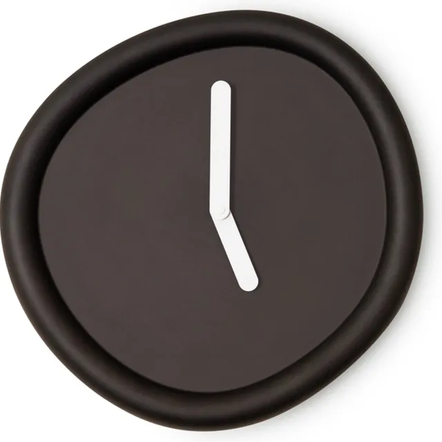 Werkwaardig Ronde Klok Zwart / Round Clock Black - Design klok Werkwaardig