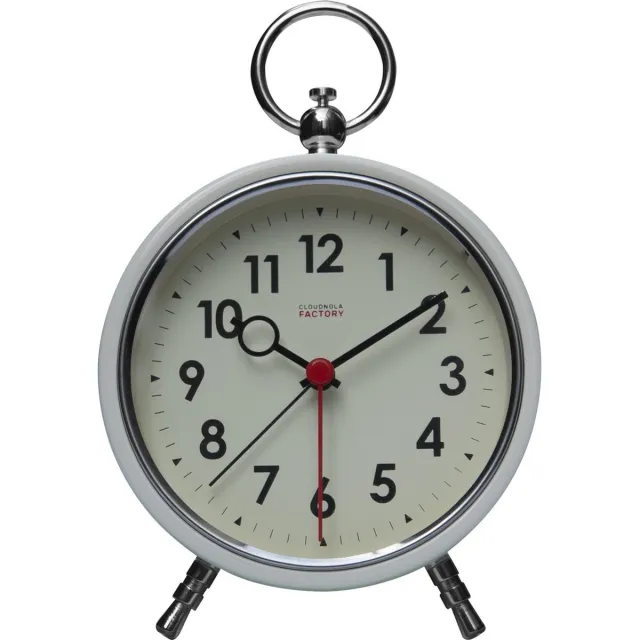 Cloudnola Factory Alarm Clock White Numbers - Alarm klok met lichtje wit