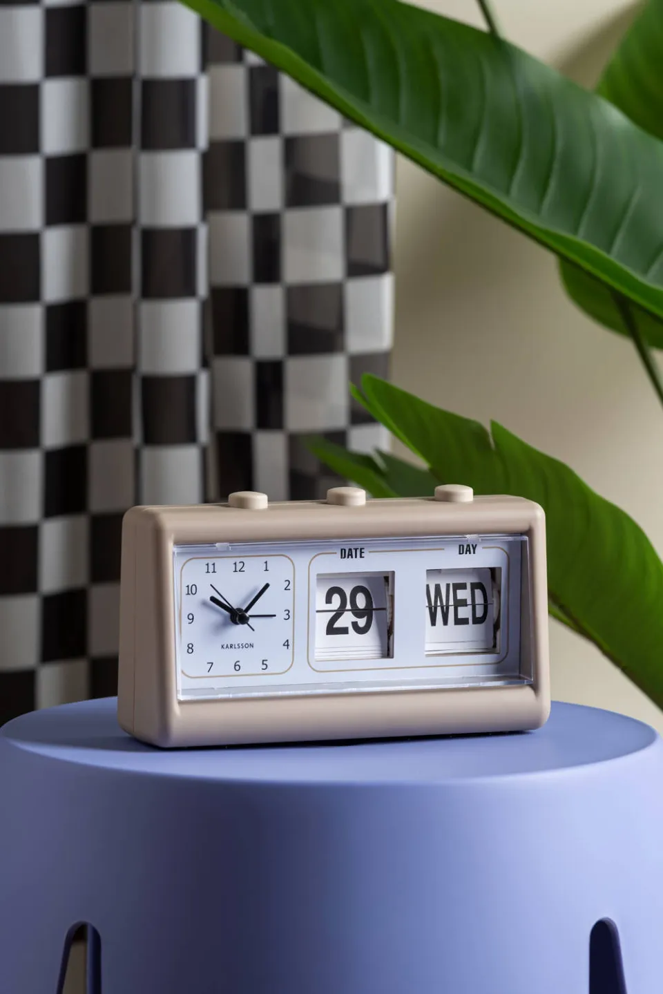 Karlsson Data Flip wekker beige, foto 7
