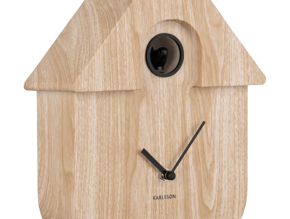 Karlsson Modern Cuckoo wandklok lichtbruin, foto 2
