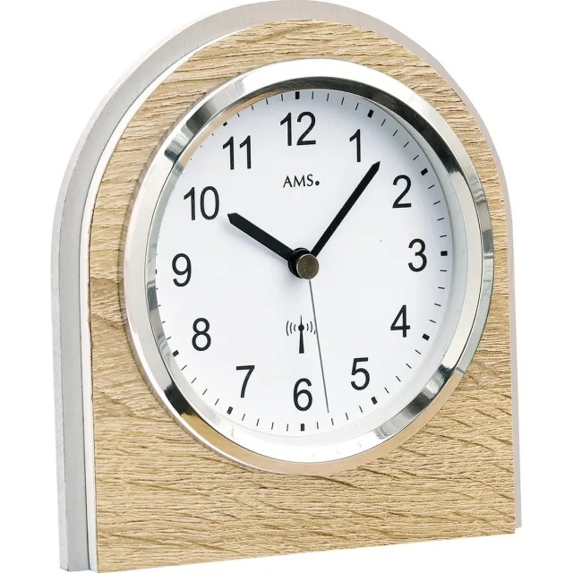 AMS 5199 Tafelklok Bruin, Zilver