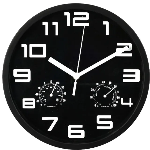 Segnale Wandklok zwart/wit Ø25cm