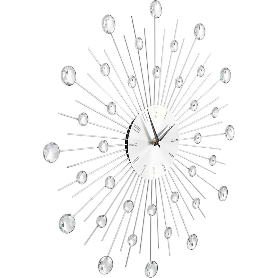 vidaXL Wandklok met quartz-mechanisme 50 cm modern ontwerp Zilver