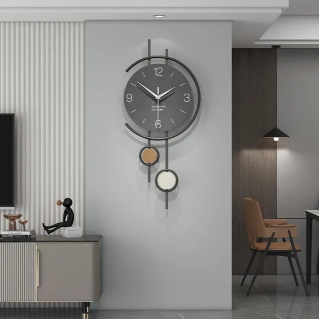 Vantivo® Klok - Wandklok Modern - Klokken - Industrieel-Grijs