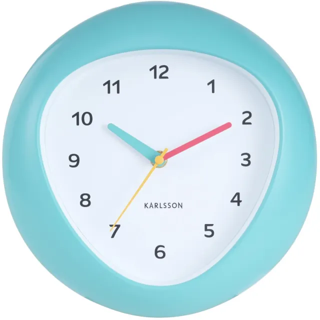 Karlsson Wandklok Funky Vibes - Turquoise - 4.4x25.5x25.5cm - Wandklok Scandinavisch Blauw