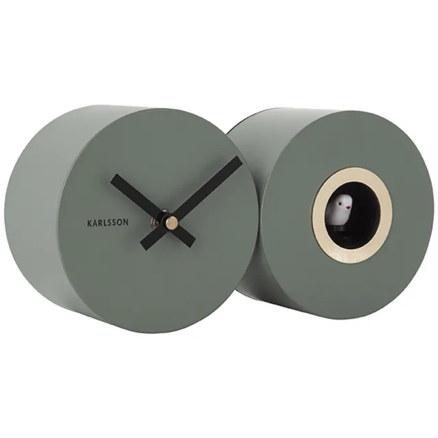 Karlsson Koekoeksklok Duo Cuckoo - Mat Jungle Groen - 26x13x7,2cm - Scandinavisch