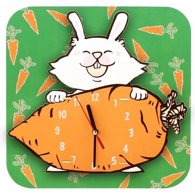 JP4KIDS DIY klok Konijn (JP-AC203) Oranje