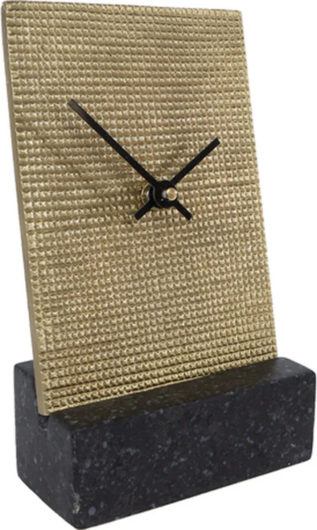 Teeninga Palmen Klokken - Klok "pepijn" L Oud Messing Aluminium 15x5x27cm