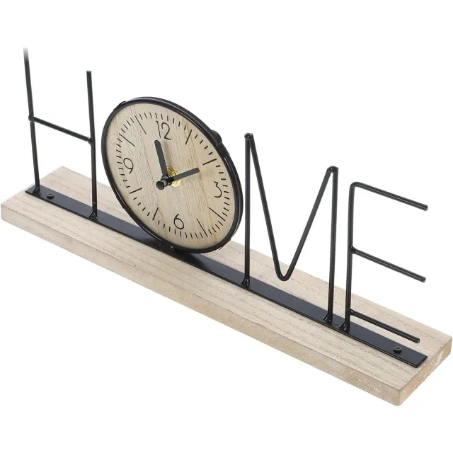 Daity Een tafelklok in vintage-stijl – een perfect decoratief item voor in huis - ideaal voor klassieke slaapkamers - woonkamers en bureaus op kantoor (zwart).