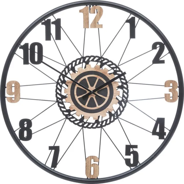 Atmosphera Créateur d'intérieur® Vintage wandklok van metaal met zichtbare mechanismen MOHAN Multicolore