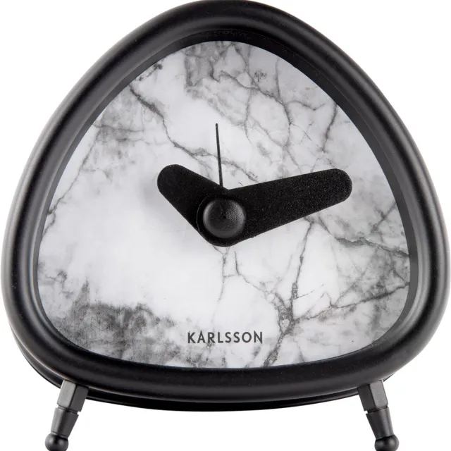 Karlsson Alarm Clock Triangle marble look - White Wit