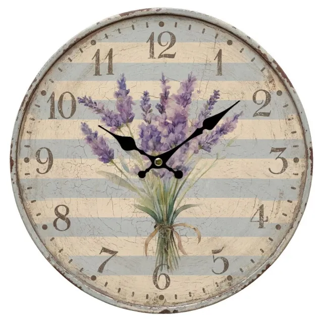 Signes Grimalt Lavendel Strepen wandklok beige