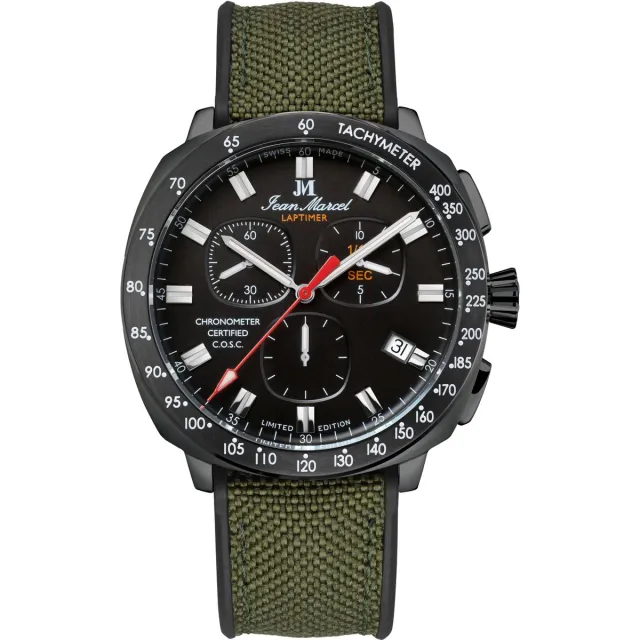 JEAN Marcel Herren Armbanduhr Edelstahl geschwärzt Satiniert 25cm Schwarz