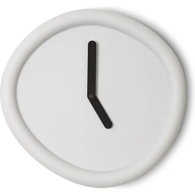 Ronde Klok Lichtgrijs / Round Clock Lightgrey - Design klok Werkwaardig licht grijs