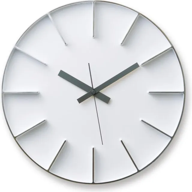 Lemnos Edge-Wandklok-Large-Wit-Massief-Aluminium.