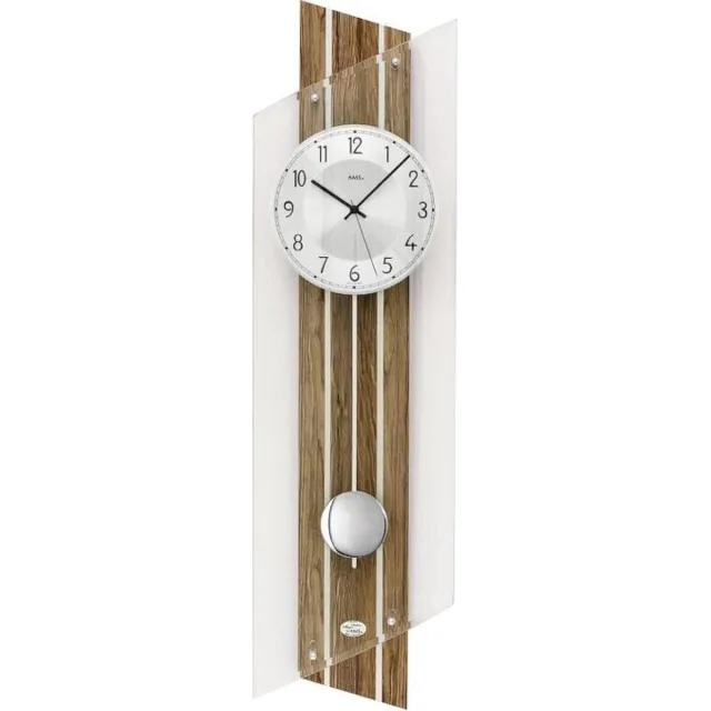 AMS Wandklokken radiogestuurd AMS - 5302 hout