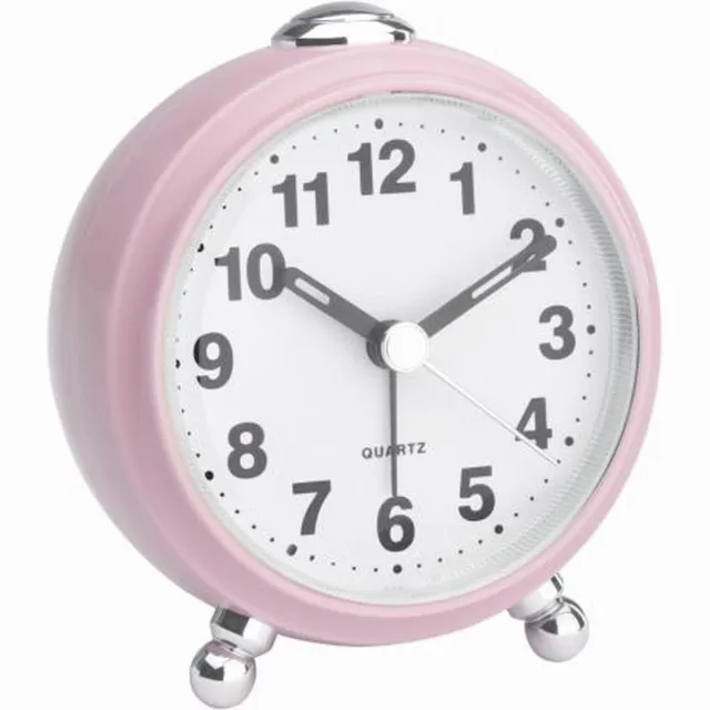 TFA Dostmann 60.1030.16 - Wekker - Analoog - Retro-look - Stil uurwerk - Snooze - Achtergrondverlichting - Kunststof - Roze